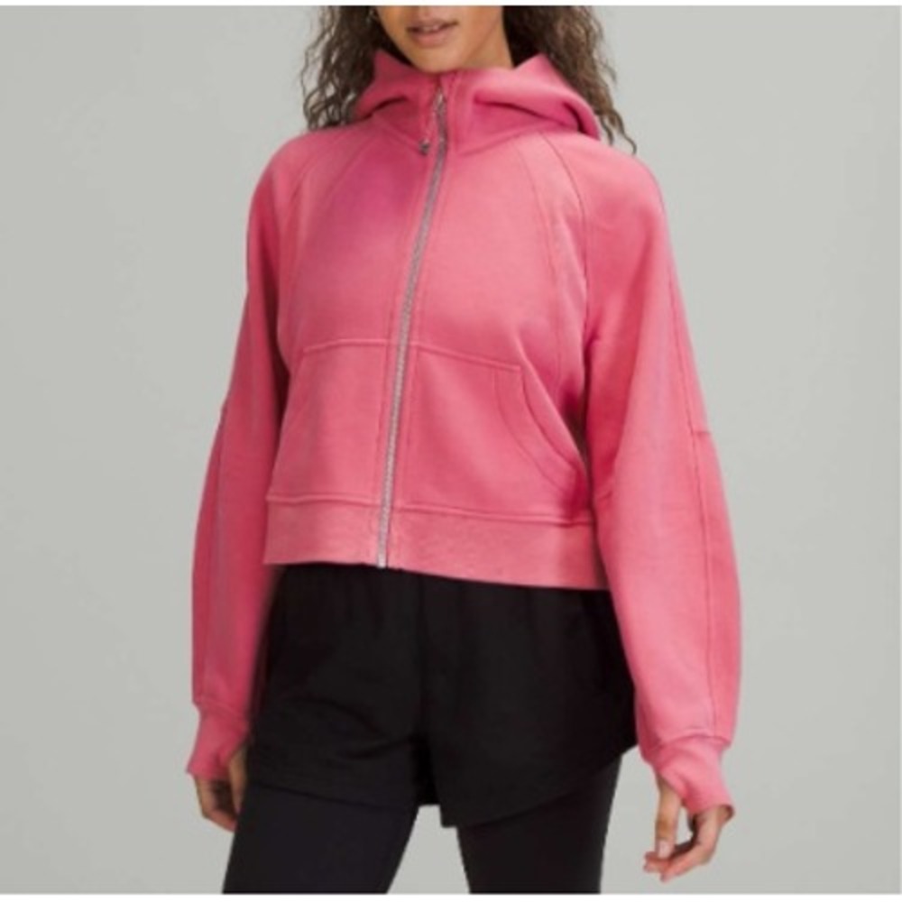 Lululemon Scuba Oversized Full-Zip Pink Blossom Women Size XS/S Athletic‎ Hoodie